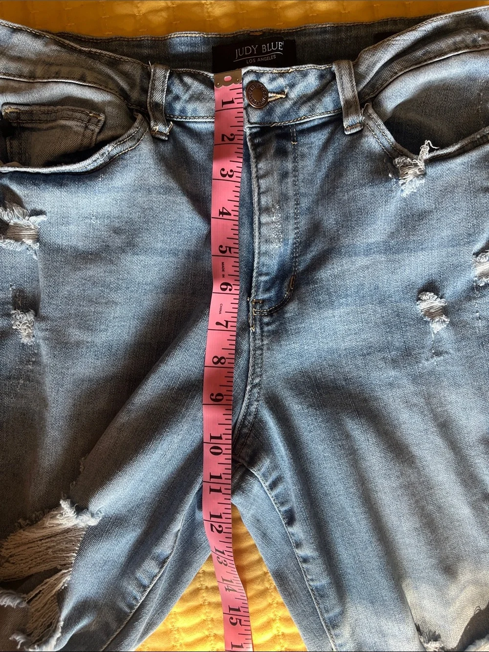 Judy Blue Light Blue Distressed Boyfriend Jeans